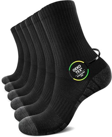 TUUHAW Chaussettes Femme 35-38 Coton Chaussettes de Sport Femme 35-38 Noir Éponge Chaussette de Tennis Golf Course Running Cyclisme Trekking Vélo Randonnée