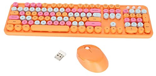 Ensemble clavier-souris sans fil, souris et clavier sans fil, combo clavier-souris, 104 touches, avec récepteur USB, conception ergonomique, plug and play, pour PC, ordinateur portable, ordi