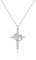 Lilbitty Halskette mit gepflastertem Zirkonia Kreuz und gedrehter Krone, 18 Karat vergoldete Halskette mit drehbarem Kronenkreuz Anhänger, Kristall-Diamant Kreuz Halskette