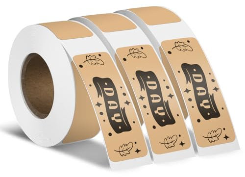 YIKIADA 3 Rollen Khaki Thermo Etikettband 12 × 40 mm für Q30/Q31/Q30S/D30 Vinyl Selbstklebend Klebeband Wasserdicht Aufkleber 160 Etiketten/Rolle