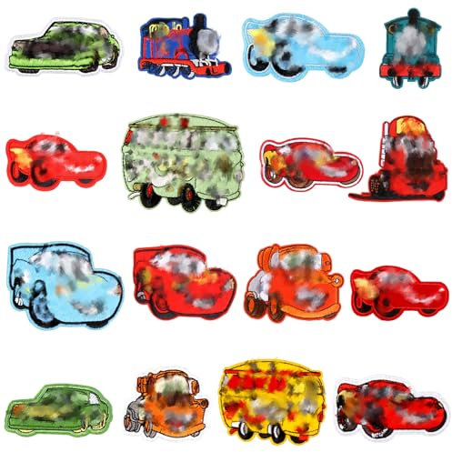 Bügelflicken Kinder, 16 Stück Flicken zum Aufbügeln Aufnäher Bügelsticker Textilaufkleber Kinder Erwachsene Lässig Patches Reparieren von Jeans, Kleidung, Schuhen, Hüten und Rucksäcken