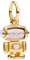 Amuefer Spinnable Face Robot Dangle Charms für Armbänder 925 Sterling Silber mit Cubic Zirkonia Anhänger für Halsketten Geburtstag Weihnachten Schmuck Geschenke für Frauen