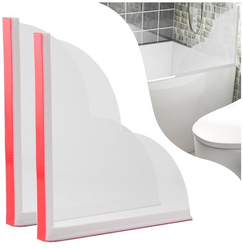2 Pack Large Shower Splash Guard for Walk in Shower, Upgrade 9.25 x 9.25 In Bath Tub Splash Guards, Shower Corner Bathtub Water Blocker, Waterproof Shower Accessories to Keep Water in Shower