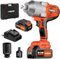 olmlmo 1600Nm/1180Ft-lbs Avvitatore A Impulsi a Batteria, Professional 3/4 Elevata Avvitatori a Massa Battente con Batteria 8000mAh, presa a impulsi da 34 mm per dado ruota