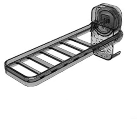 HOHOVYVY Clothes Airer, Clothes Airer Bathtub, Punch-Free Suction Cup Foldable Storage Travel Clothes Airer Wall Mount (Translucent Grey)