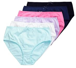 Ulla Popken 6pcs, Slips, Morning Rise 6 Culottes midi, Taille matinale, Vert Menthe Clair, 58-60 Grande Femmes