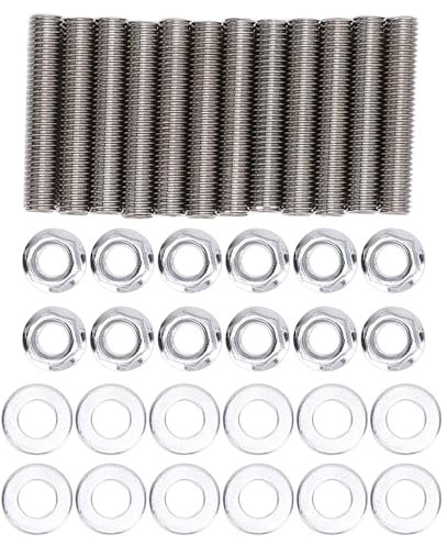 Edelstahl-Auspuffkrümmer-Stehbolzen-Set, Hochleistungs-Motorleistungsset, 5,9 L, 6,7 L, 1989–2019