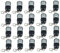 20 Telecomandi Universali per Cancello e Garage a Codice Fisso 433.92 MHz con 4 Tasti