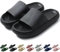 Ciabatte Donna Uomo Estive Mare Pantofole Eleganti Piscina Spiaggia Sandali Nuvola Gomma Casa Antiscivolo Comode Doccia Morbide Slides Nero 250
