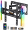 Perlegear TV Wandhalterung für 26-65 Zoll TVs bis 45 kg, LED-Hintergrundbeleuchtung mit Musik-Synchronisation, Max VESA 400x400mm, mit Schwenk-, Erweiterungs- und Neigefunktion, PGMF20