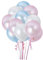 JECOMPRIS 100Pezzi Palloncini Lattice per Decorazioni e Feste Azzurro Rosa e Bianco Facili da Gonfiare e Resistenti per Compleanni
