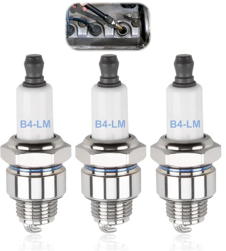 3 Pack Spark Plug Replacement for RJ19LM B4-LM BPMR7A RCJ6Y RCJ7Y CJ8 L7T | Compatible with Stihl Husqvarna Chainsaw Lawn Mower Trimmer Garden Tools
