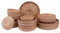 James Cooke - Dune - Set di stoviglie – 24 pezzi – 6 persone – Stoneware marrone chiaro – Lavabile in lavastoviglie e resistente al calore – Design moderno – Cena inclusa, colazione, piatti profondi e