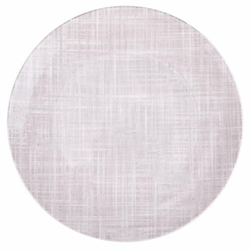 Lot de 6 assiettes plates en porcelaine, gris, texture