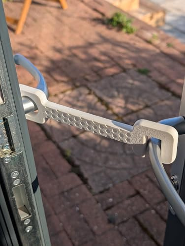 French Door Stop, Door Holder, Patio Door Stay, Door Wedge (White, Standard)