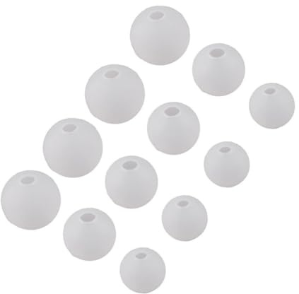 Alipis 12 pièces Moule Silicone Sphère pour Bijoux DIY Moules Ronds Transparents pour Résine Époxy Mini Boules Facile à Nettoyer et Réutilisable