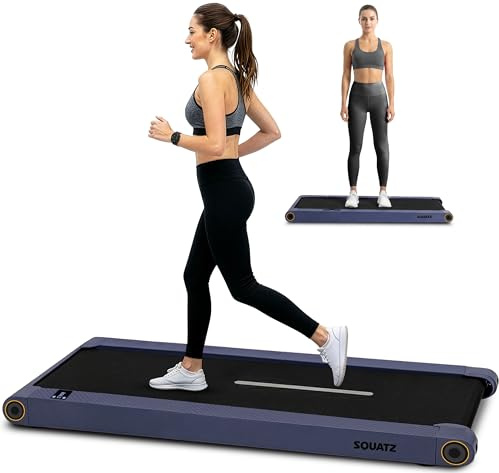 SQUATZ Walking Pad Laufband mit Vibrationsplatte, klappbares Laufband für Zuhause und Home Office, Fernbedienung, LED Display, leiser Motor, bis 120 kg