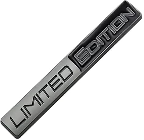 3D Limited Edition Metall Aluminium Selbstklebendes Emblem Heckkofferraum-Abzeichen Aufkleber Karosserie Aufkleber Auto LIMITED EDITION Emblem(Black)