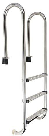 SAYEYBU Escalera Piscina, Escalera 2/3/4 Peldaños con Pasamanos Dobles, Escalera Piscina Acero Inoxidable con Peldaños Acero Inoxidable, para Piscinas Empotradas, Interiores y Exteriores,2 Steps