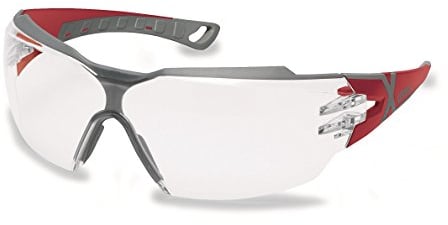 Uvex pheos cx2 Schutzbrille - kratzfeste, beschlagfreie Arbeitsbrille - Rot/Grau