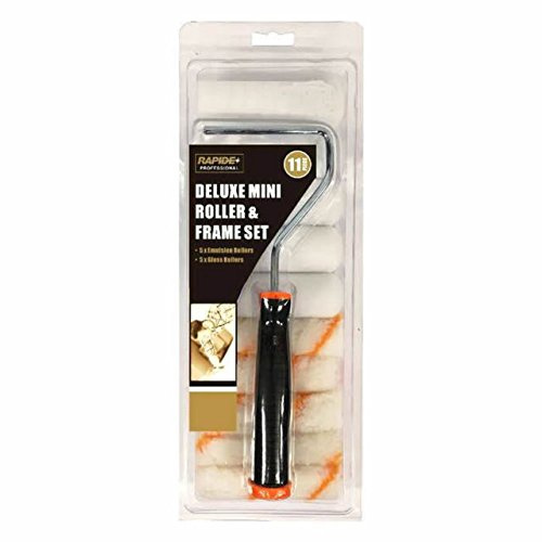 11pc Mini 4 Roller Painting Set Emulsion & Gloss Foam Paint Decorating Kit