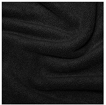 Black 1 Fat Quarter (50cm x 60cm) Anti Pil Polar Fleece Fabric Blanket Anti Polar Fleece Black