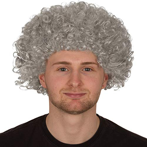 Redstar Fancy Dress - Afro-Perücke für Erwachsene - Locken - Party Clown Kostüm - Accessoire - Grau