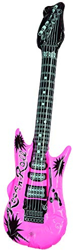 Rubie's 61411-STD Rubies 61411-Aufblasbare Gitarre, Inflatable Guitar, Rosa, Rock-n-Roll