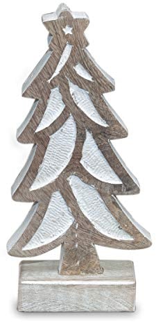 Antikas - Weihnachtsbaum aus Holz fürs Fensterbrett, Tischdeko zu Weihnachten, Tannenbaum