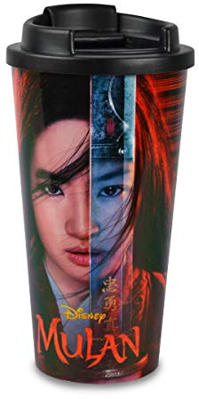 MMmedia Taza Mulan Disney To Go Thermo 450ml plástico Negro Rojo