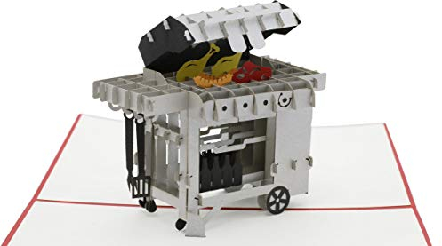 design3dkarten® Grill, Grillmeister, Männerkarte, Grillparty, Grillabend, Vatertagsgeschenk, 3d Klappkarte, Pop Up Karte, Glückwunschkarte, Grußkarte, Geschenkkarte