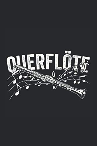 Querflöte: Notenheft: A5 120 Seiten Notenblock Flöte Musikschule Flötenspieler