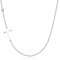 CHIC & ARTSY 925 Sterling Silber seitlich Kreuz Halskette Double Heart seitlich Halskette Dainty erstellt Opal Feiner Schmuck für Frauen Geschenke für Sie