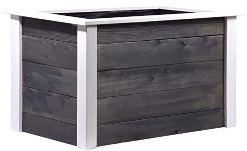 dobar Großes Hochbeet für den Garten, Pflanzkasten inkl. Pflanzfolie, 150 x 60 x 65 cm, Douglasie