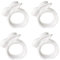 Porzellan-Kaninchen-Serviettenringe – Osterhase Serviettenringe Halter, Ostertuch Osterteller Serviettenringe Esszimmer Tischdekoration Set von 4 Vintage White Bunnies Serviettenringe Halter