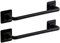 Lot de 2 porte-serviettes muraux en plastique pour couvercles de pots de fleurs, accessoires de salle de bain, cuisine, salle de bain, toilettes (noir, 24,5 cm)