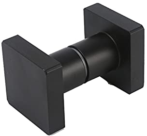 WYZDCP 2 Packung Duschtürknöpfe Aluminium-Türgriffe, hochwertige Duschgehäuse Glastürgriff Ersatz, Feste Doppelknöpfe (Farbe : Schwarz)