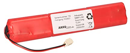 Batteria di ricambio compatibile con finestra solare Velux, finestre da tetto e tapparelle, 10,8 V 2000 mAh NiMH, con cavo e presa