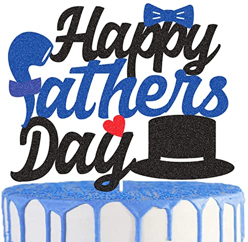 Happy Father's Day Cake Toppers, Cake Topper Papa, Geburtstag Tortenstecker, Happy Vatertag Kuchen Dekorationen für Best Dad Vatertag Themen party Supplies