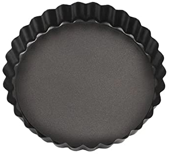 Lmyzcbzl Molde para Tartas, Molde Quiche Desmontable, Antiadherente, Negro, Clásico, Redondo, para Quiche y Tarta