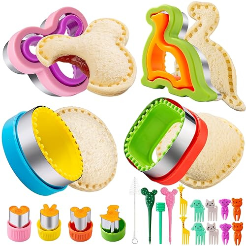 Nifogo Sandwich Cutter for Kids Lunch 22 Pcs (LARGE)