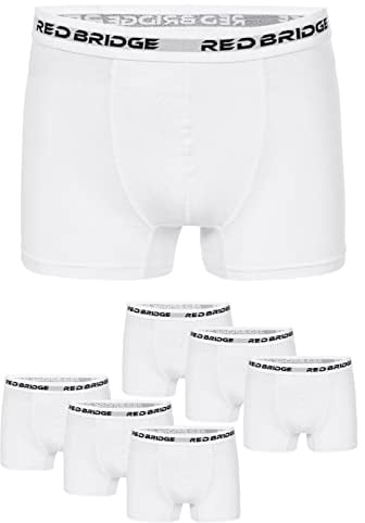 Redbridge Herren Boxershorts Set – 6er Pack enganliegende Unterhosen aus Baumwolle – Elastischer Bund mit Logo – Bequeme Unterwäsche im klassischen Schnitt
