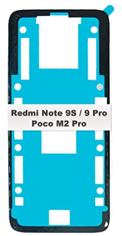 IS-TECK Cache batterie adhésif pour Xiaomi Redmi Note 9s/9Pro/Poco M2 Pro, imperméable, plastique, spécialement conçu pour smartphones de 2,8 x 6,4