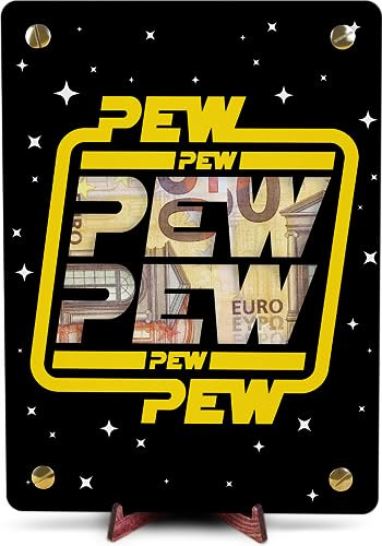 Pew Pew - XL Geldgeschenk aus Holz inkl. Ständer | Sterne Geschenk, Sci Fi, Geldgeschenke, pew pew madafakas, Geldgeschenk Geburtstag, Geldgeschenke Geburtstag, Geburtstagskarte