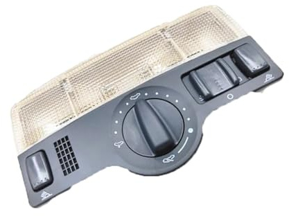 LUPCIO Dome Licht Leselampe mit Schiebedach Schalter für VW Golf 4, Passat B5 und Jetta mk4 - Grau, Drucktaste, Druckknopf, Manual, 1 Count