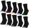 LOT de 10 CHAUSSETTE pour FEMME en COTON (modèle: Gertrud) Noir Mélange 39-42