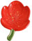 Blume Seifenschale Keramik, Seifenschale mit Ablauf Niedlich, Verzierungen Seifenhalter Kreativ Abtropfbarer Seifenschalenhalter (Tulpe, Rot)