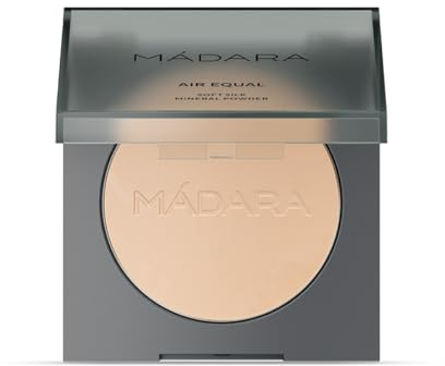 MÁDARA Organic Skincare |AIR EQUAL Soft Silk Mineral Powder, #1 FAIR, 9 g - finitura opaca, polvere fissante per la cura della pelle senza talco, dermatologicamente testato, certificato COSMOS Natural