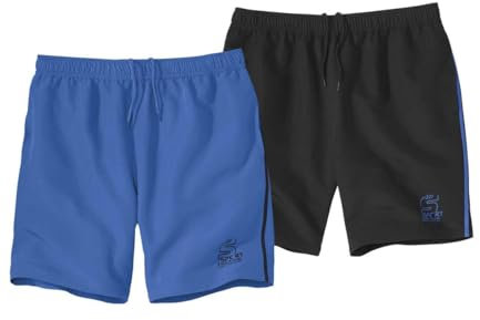 ATLAS 2er-Pack Sport Shorts - Herren Fitness Shorts - Kurze Sommerhosen - Gym Shorts in großen Größen