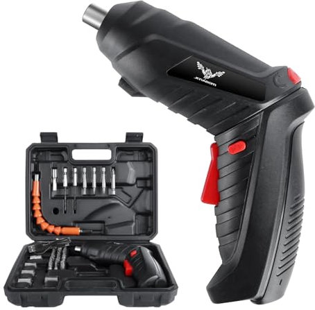 JENABOM 47 in 1 Electric Screwdriver Cordless Rechargeable Set 3.6V Li-ion 3.5N·m Max Torque Electric Rotatable Drill Screwdriver for Multi-Angle Work